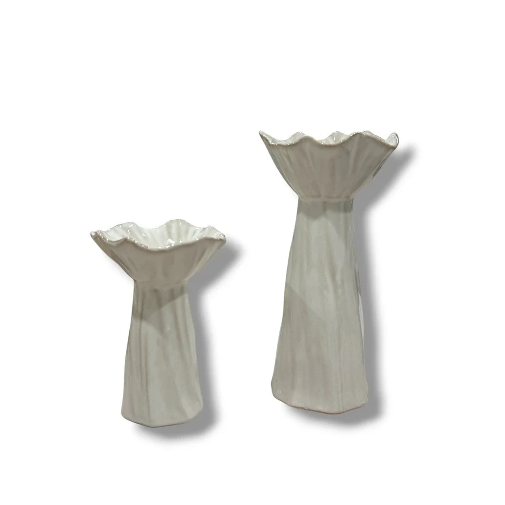Short Sculpted Foliage Taper Candle Holder‎ - Threshold, Target